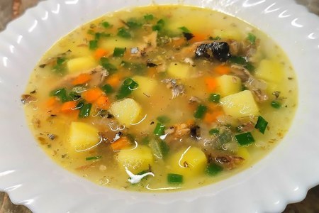 Вариант 2: Рыбный суп из сайры - новый рецепт