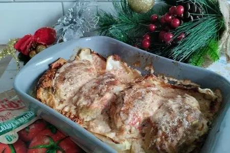 Ленивые голубцы с фаршем и рисом с соусом по махеевъски