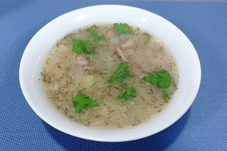 Фото к рецепту: Полевой суп с колбасой в мультиварке