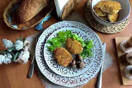 Постные котлеты геркулесово-картофельные