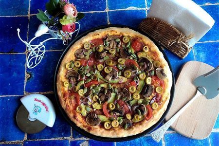 Постная пицца, пошаговый рецепт на 12 ккал, фото, ингредиенты - kkos