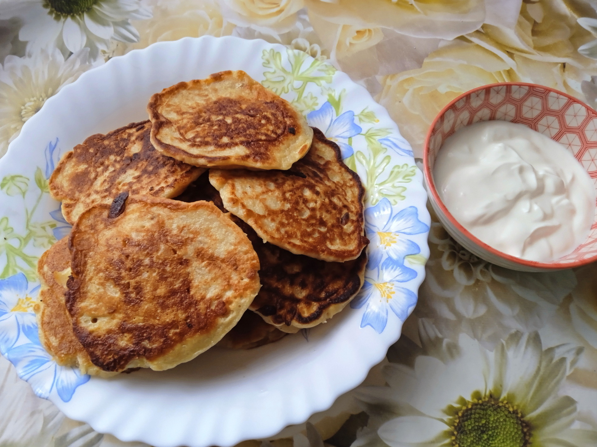 Рецепт овсяных оладушек с луком