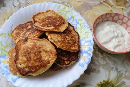 Оладьи из геркулеса с бананом