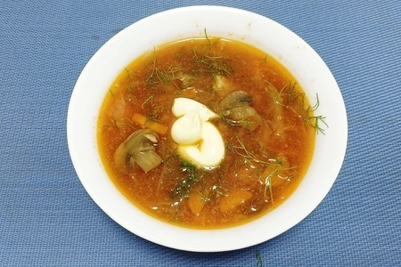 Суп с рисом и мясом в мультиварке