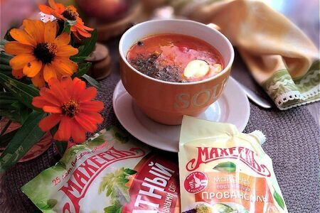 Фото к рецепту: Томатный суп с рисом #махеевъ