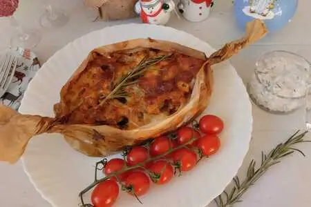 Запеченная курица с картофелем