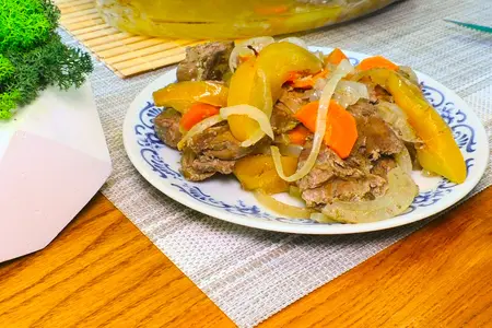 Куриная печень с яблоками