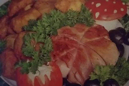 Закуска "мясной цветок"