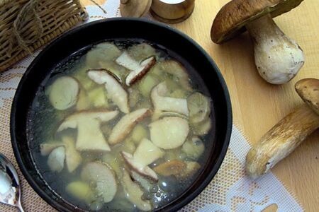 Суп с белыми грибами "бабулин"