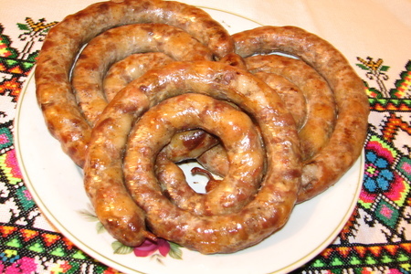 Украинская домашняя колбаса из свинины. Пошаговый рецепт с фото