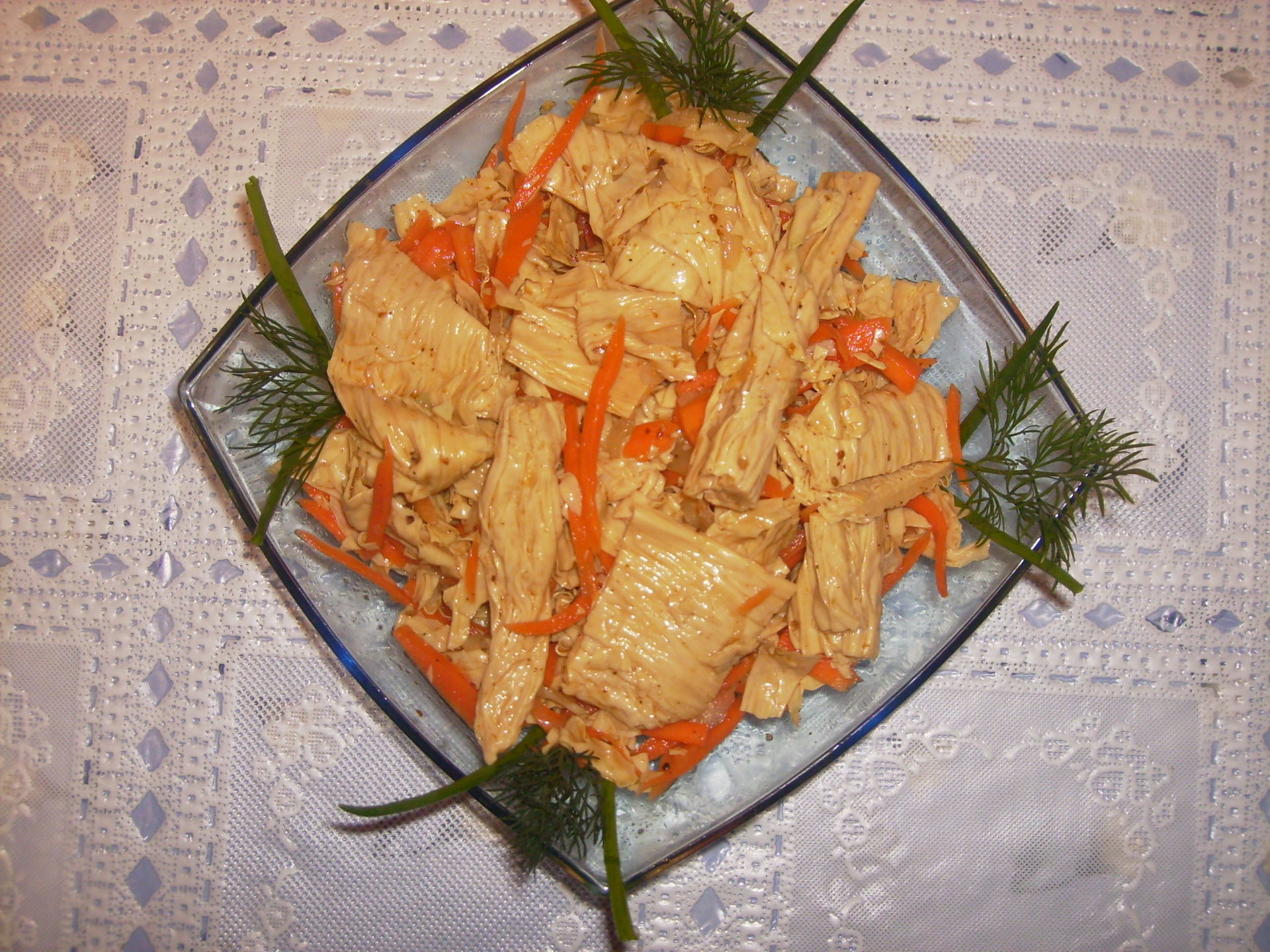 Салат хе из мяса с морковью