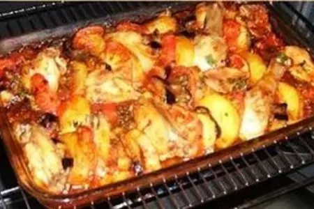 Куриные ножки с овощами