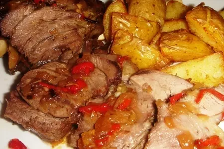 Маринад для баранины и свинины и конечно само мяско(баранья голяшка)