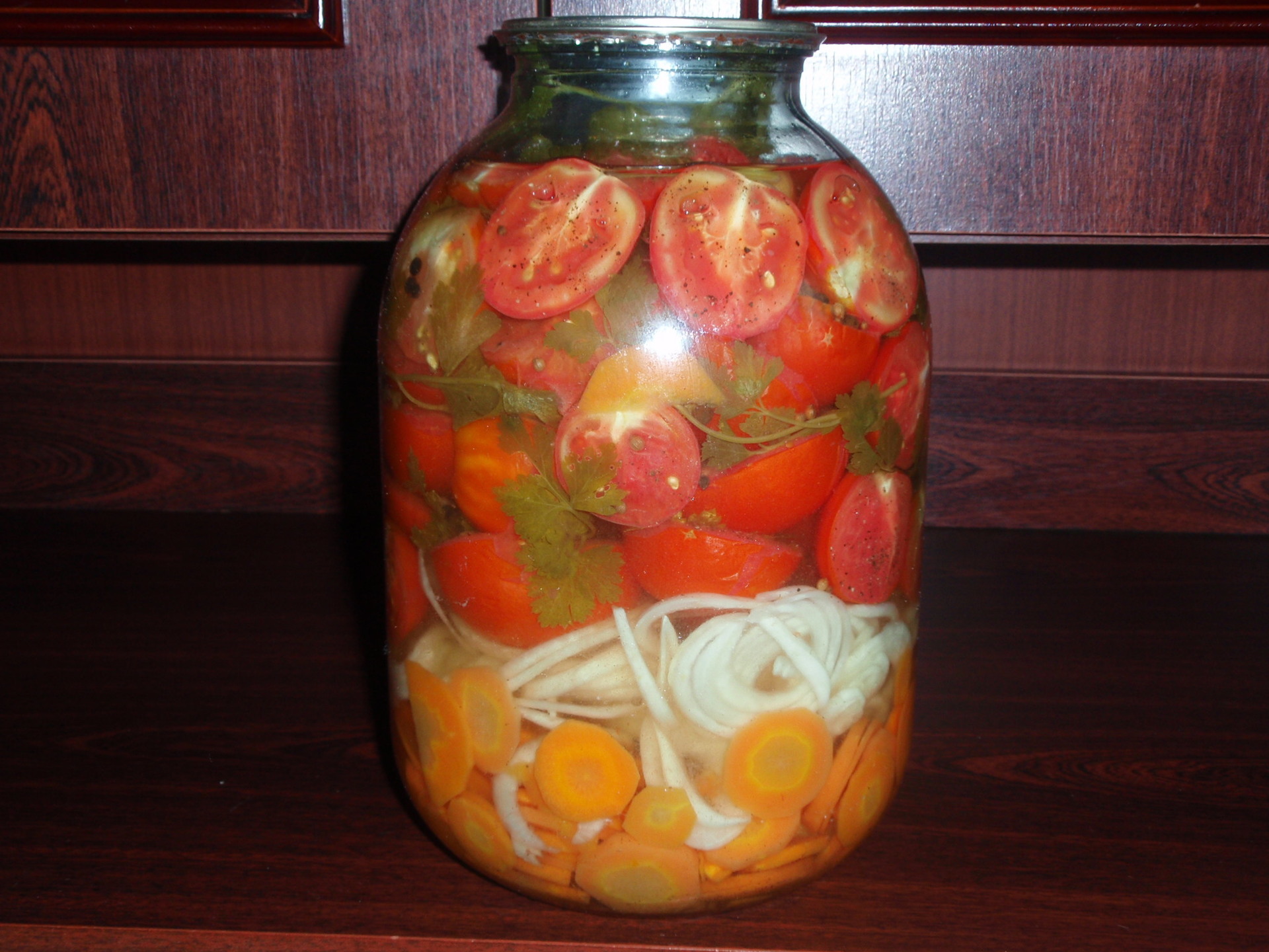 Салат из помидоров и огурцов на зиму. Рецепт с фото