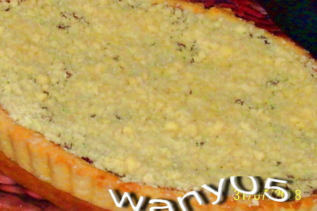 Фото к рецепту: Песочный пирог с джемом  и посыпкой "штрейзель"