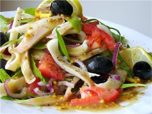 Салат из кальмаров – рецептов с фото, готовим Салат из кальмаров пошагово, ингредиенты