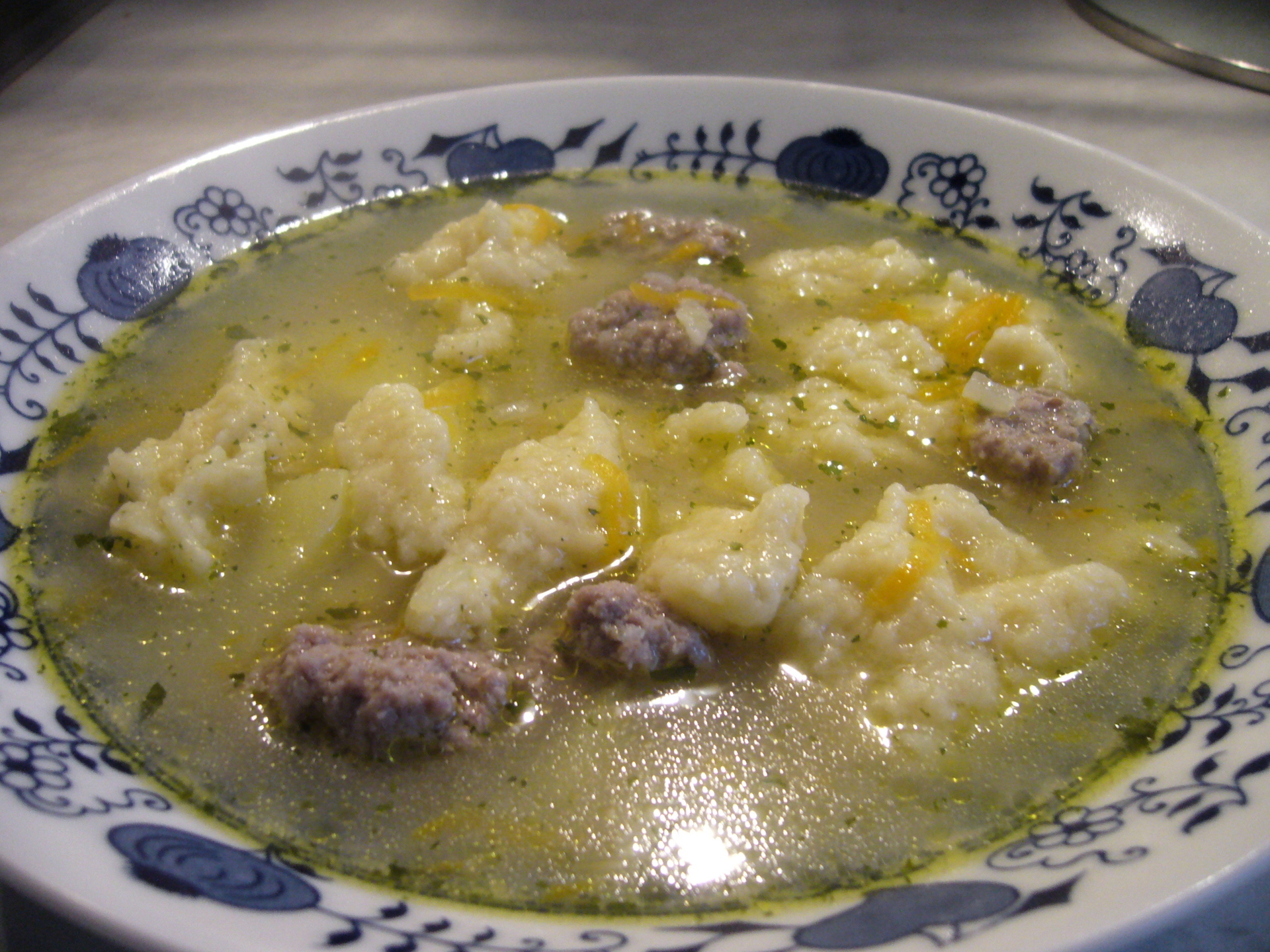 Узбекский суп с клёцками