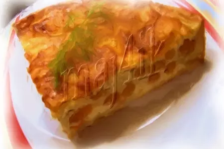 Киш с творогом и морковкой