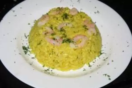 Ризотто с креветками и карри (risotto con gambery e curry)