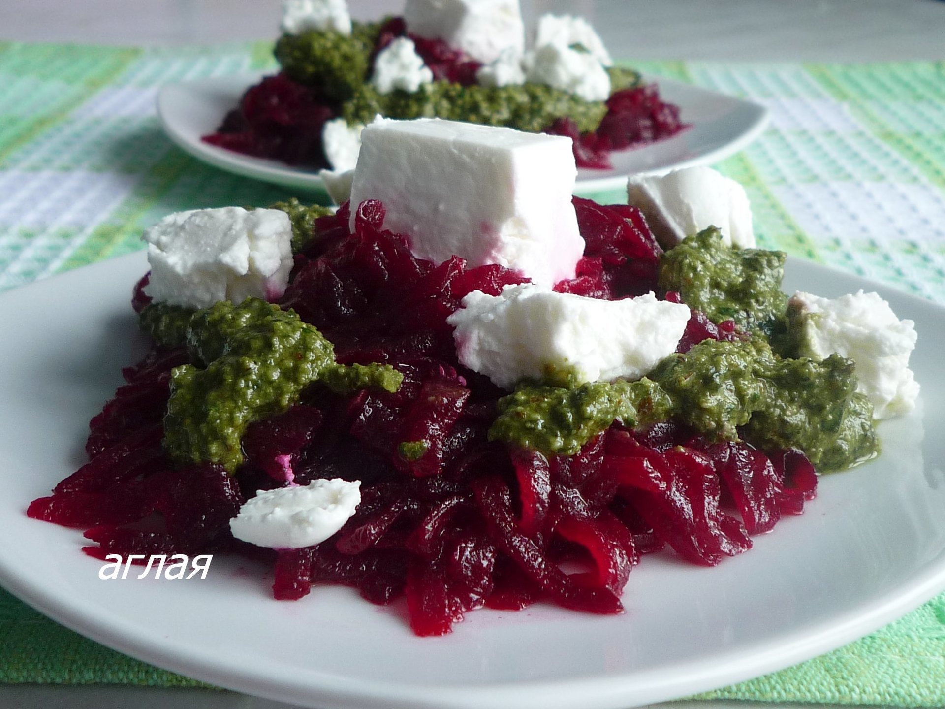 Салат из свеклы с брынзой и песто рецепт в домашних условиях