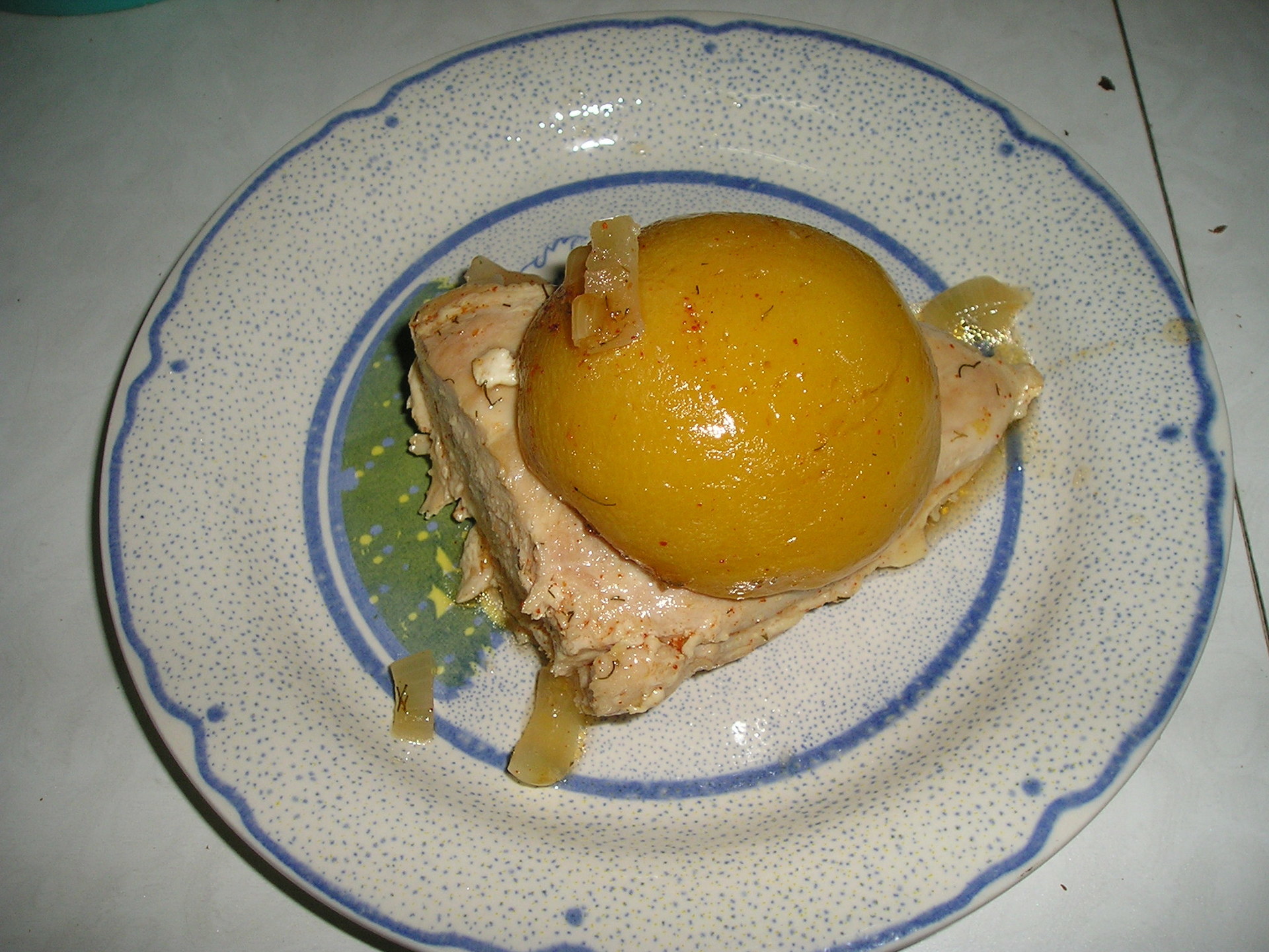 Ароматная куриная грудка с персиками – пошаговый рецепт приготовления с фото