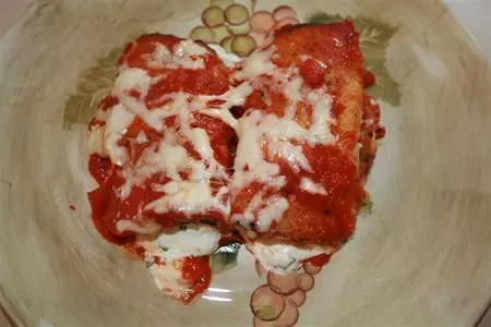 Baked eggplant rollatini.