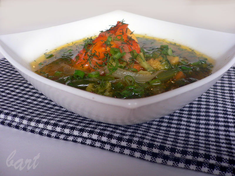 Крем-суп из брокколи и стручковой фасоли