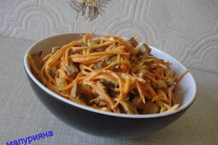 Салат из куриных сердечек