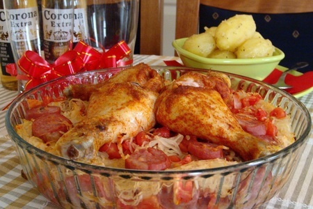 Фото к рецепту: Курица по-польски