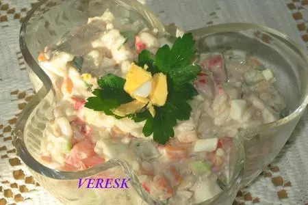 Салат с тунцом и рисом