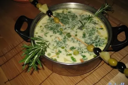 Кокосовый суп с овощами