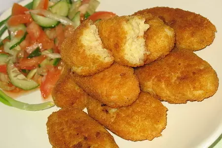 Жаренные палочки из пшенной каши