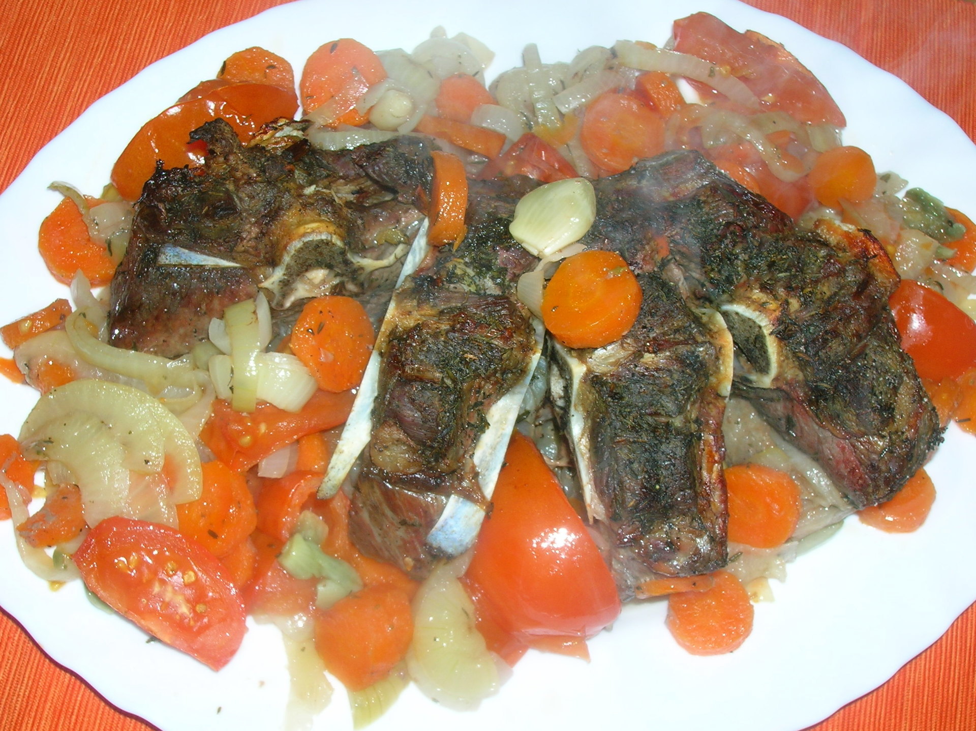 Седло барашка с овощами в соевом соусе — Brand Food Крафтовые деликатесы из уникального мяса