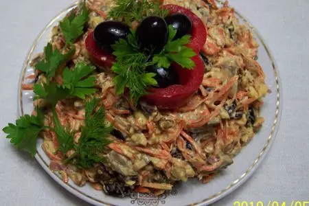 Салат из моркови с черносливом