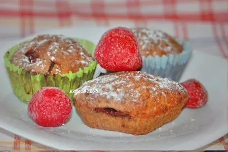 Бананово-клубничные кексики (маффины)_bаnаnа strawberry muffins