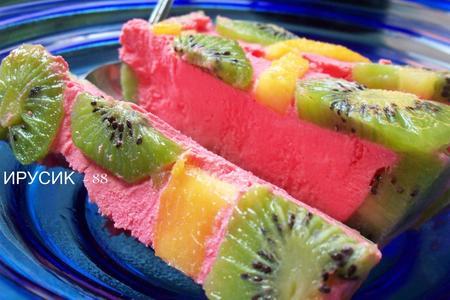 Холодный творожно фруктовый десерт " лето,ах лето...."  дуэль :)