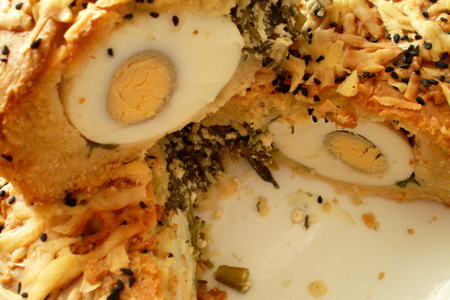 Пирог со шпинатом и яйцом