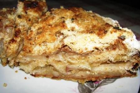 Фото к рецепту: Яблочный пирог. постный...и простой до безобразия :)