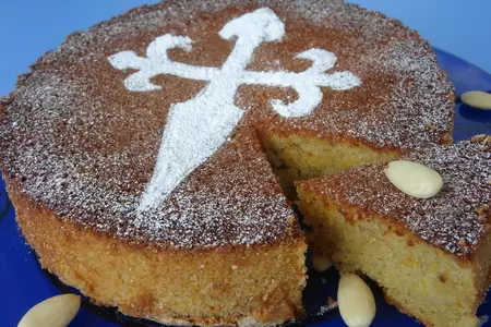 Галисийский пирог или tarta de santiago -  как и обещала, без муки, разрыхлителей и т.д. (дуэль) :)