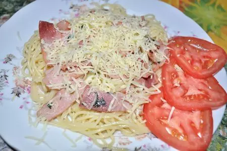 Spaghettini n.3 под беконом