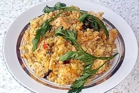 Плов с курицей и булгуром