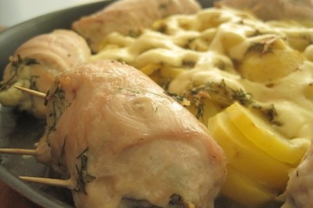 Куриная грудка с сыром фета , пошаговый рецепт на ккал, фото, ингредиенты - Яна