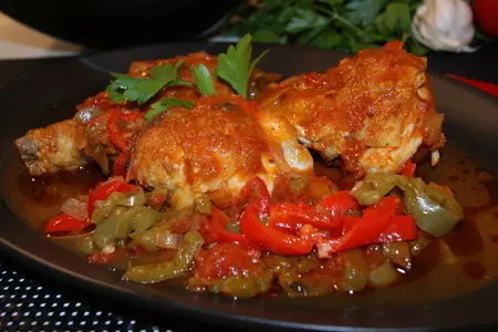 Курица каччиаторе(pollo alla cacciatora)