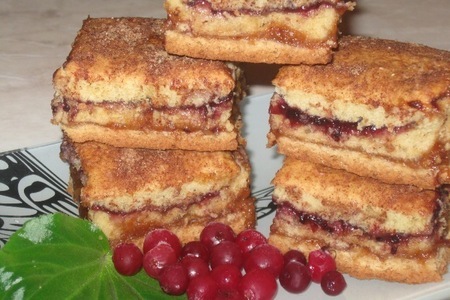 Фото к рецепту: Печенье-квадратики  "осенний вечер"