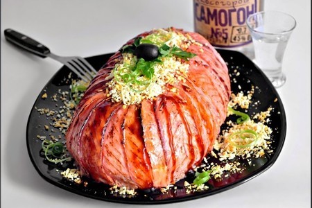 Фото к рецепту: Салат "мимоза" с карамелизованным лососем.