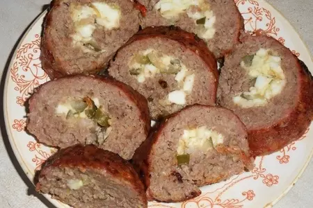 Мясной рулет в жировой сетке