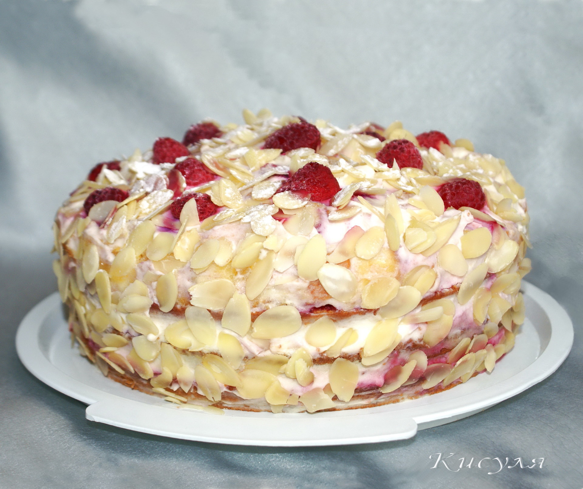 Бисквитный малиновый торт рецепт с фото пошагово