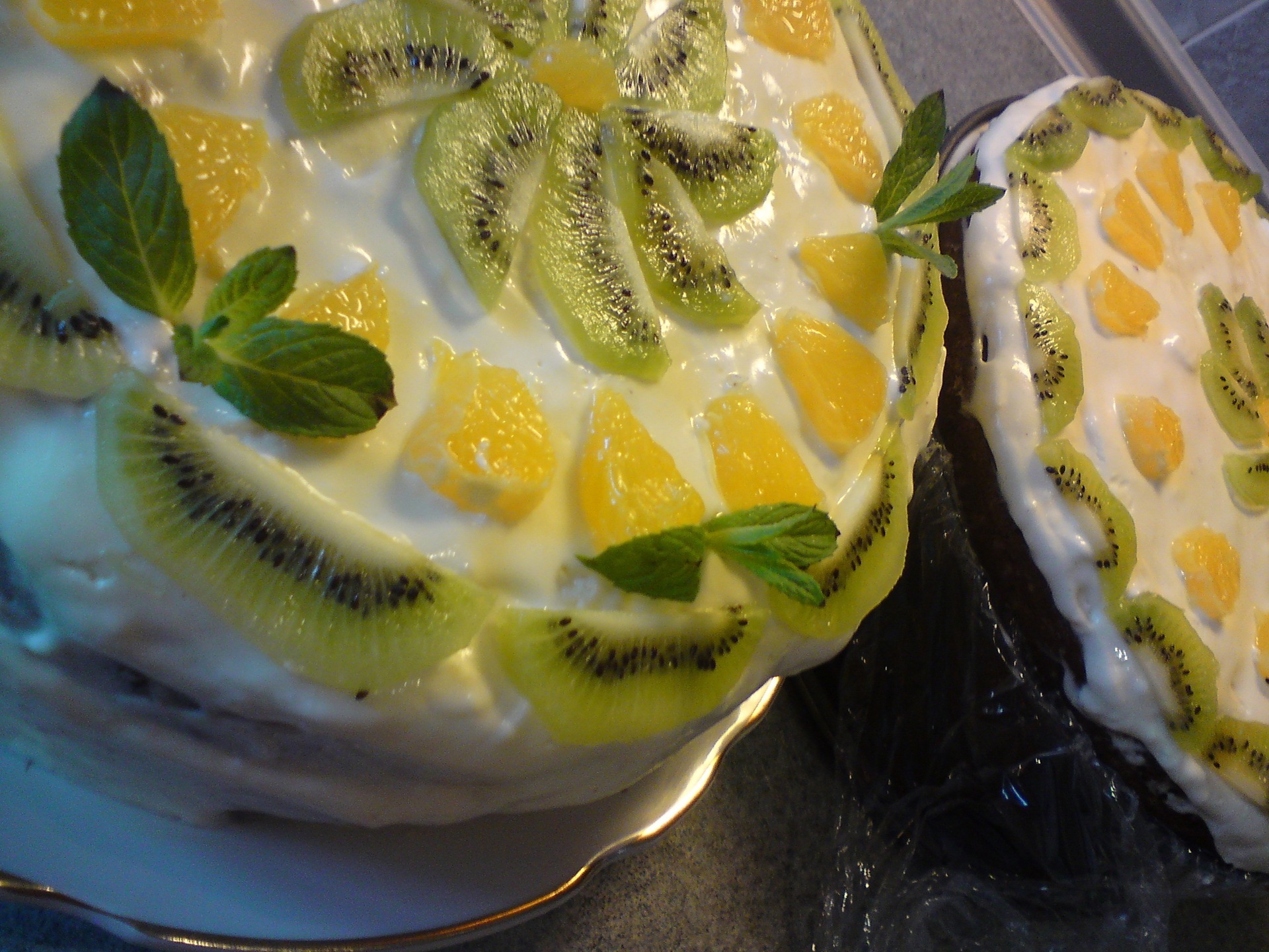Торт бисквитный с желе с фруктами рецепт с фото