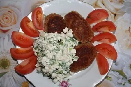 Зразы из гречки с куриным гарниром (оригинально и быстро!)