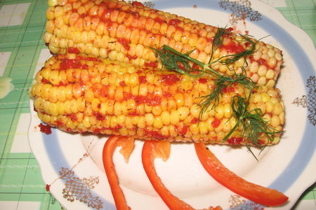 Кукуруза в малиновом соусе.